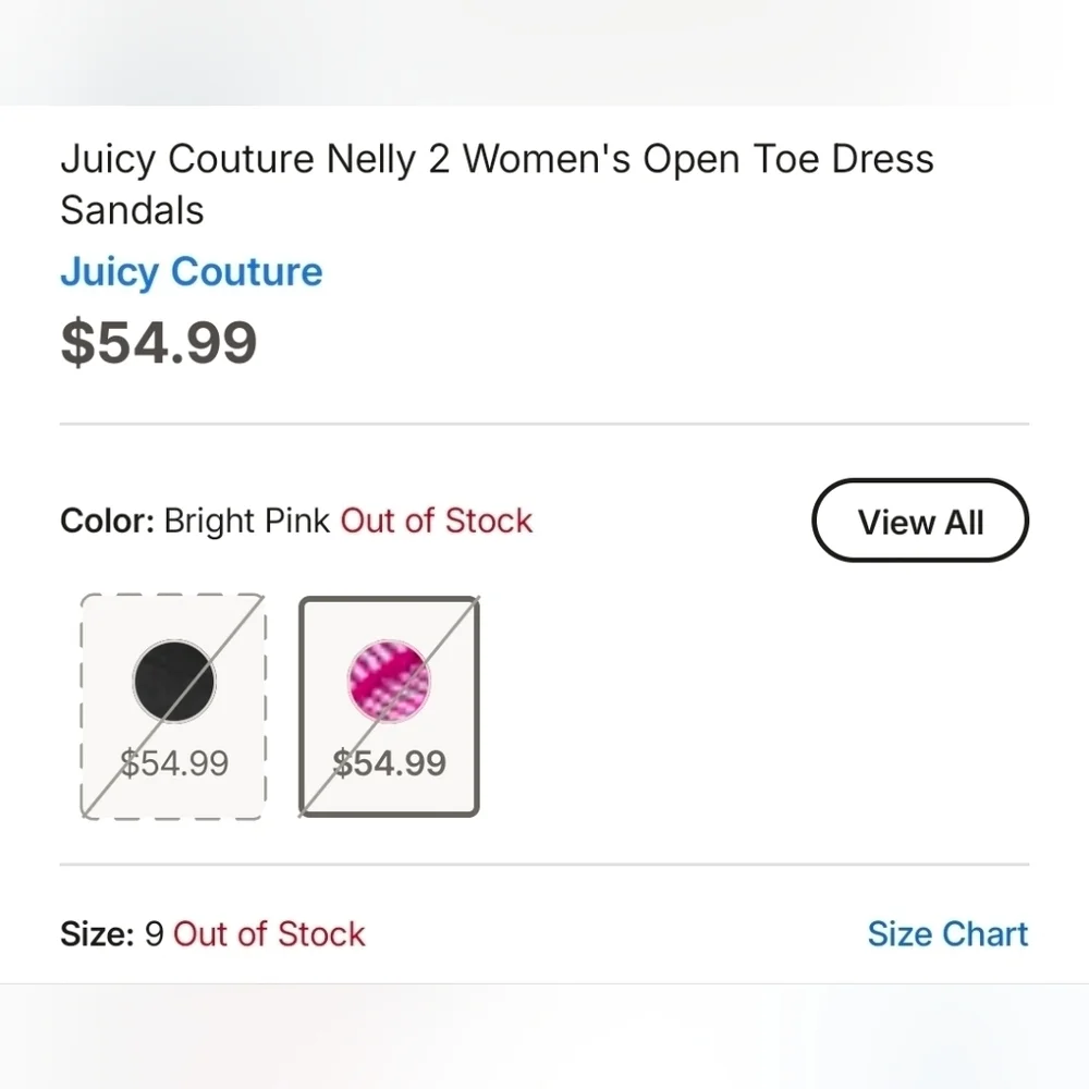 Juicy Couture Nelly 2 Open Toe Dress Sandals Bright Pink Satin Bow Heel Size 9 M